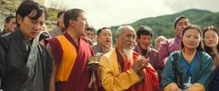 Kelsang Choejey, Pema Zangpo Sherpa, Tandin Wangchuk and Tandin Sonam in The Monk and the Gun Courtesy of Roadside Attractions