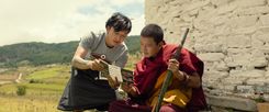 Tandin Wangchuk and Tandin Sonam in The Monk and the Gun Courtesy of Roadside Attractions